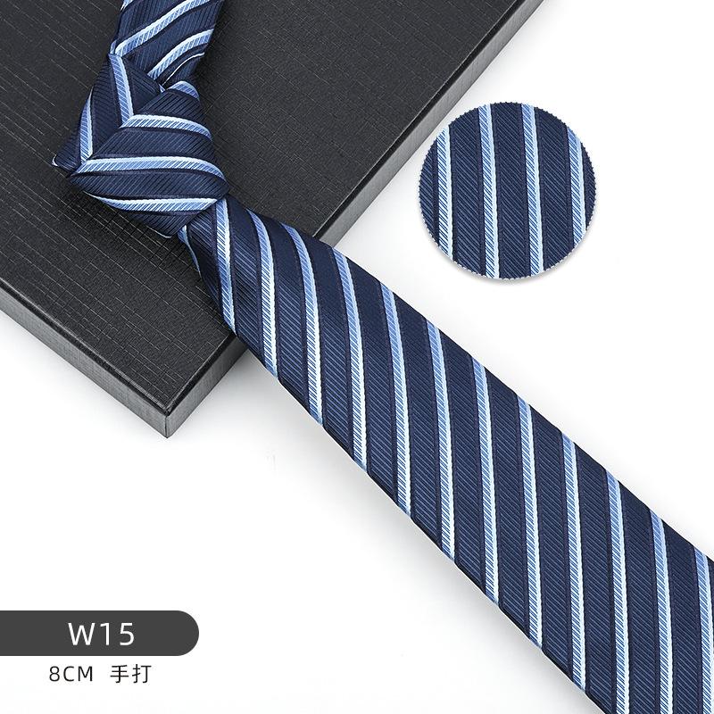 Business Blue Formal Tie Zipper Groom Wedding Korean Version Narrow Lazy Without Striped Bow Tie Plaid
