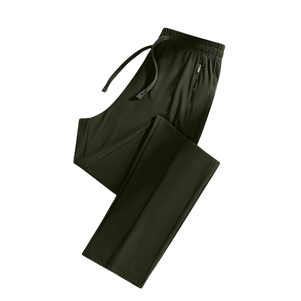 Women's Casual Solid Colour Elastic Waist Straight Casual Pants With Pockets