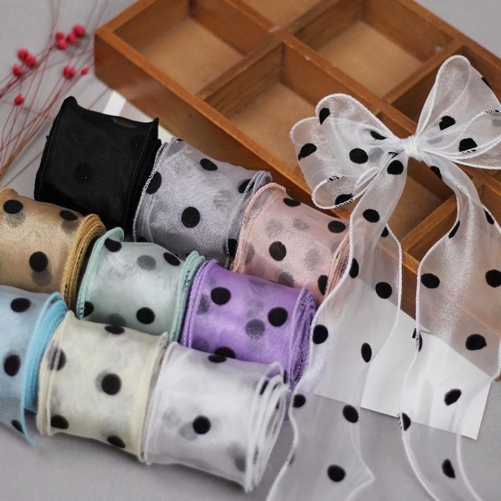 10 Yards Length Organza Ribbon 4cm Width Chiffon Ribbon Tulle Ribbon  Christmas Packaging