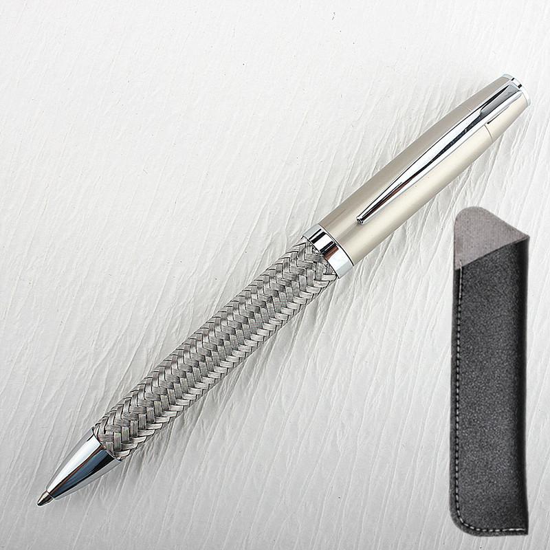 New Luxury Metal Ballpoint Pen Steel Wire Weaving Pen Ballpoint Pen Lettering School&Office Supplies