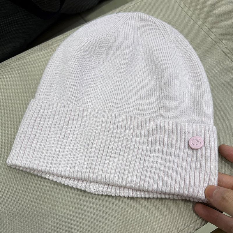 High version rabbit fur knitted wool hat women's autumn and winter thin bag head warm ear protection face small pile cold hat