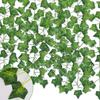 12 Pack Artificial Ivy, 90Ft Fake Ivy Vines Garland Hanging Artificial Vines Plant for Outdoor Decorations, Green Leaves Fake Vines for Bedroom
