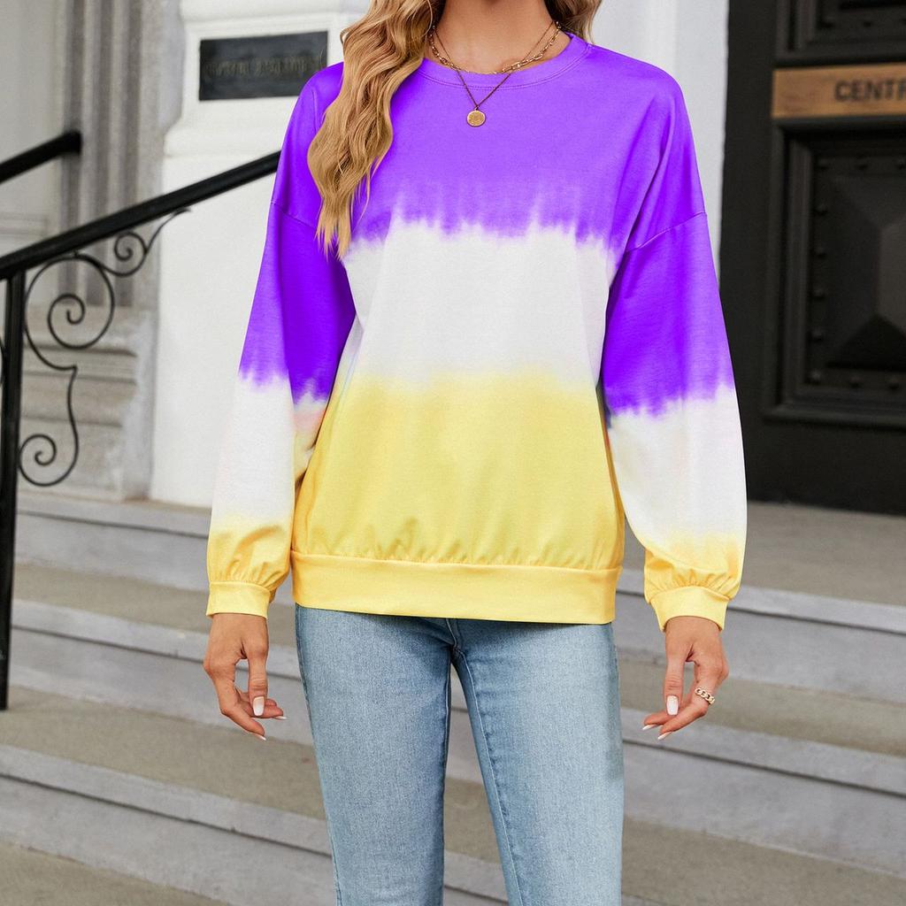 JKAASHDK Women's Fashion Casual Spring Autumn Long Sleeve O-Neck Loose Blouses & Shirts Pullovers