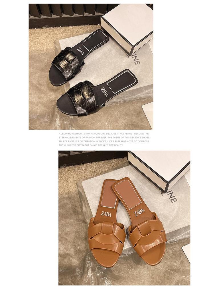 Sommer Damen Übergröße Flache Sandalen 2025 - Vielseitiges, Schlichtes Kreuzriemen-Design