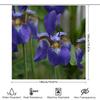 Beautiful Iris Shower Curtain Set Blue Flowers Printed Polyester Fabric Decor Bath Room Accessories For Home Decoration
