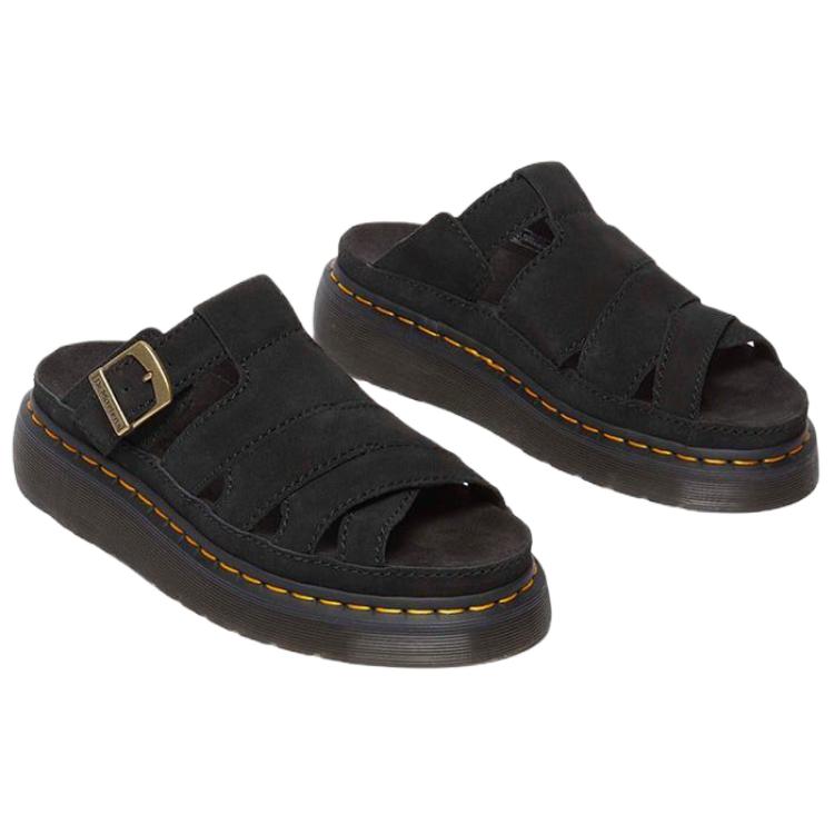 Dr. Martens Maxxy Fashion Comfortable Anti-Wear Slide Sandals Unisex Sandals Black 41125001