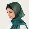 Womens Floral Print Scarf Headwrap Lightweight Silk Square Shawl Modest Fashion Accessory