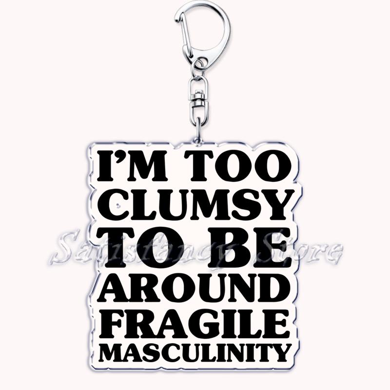 

Popular Funny Fun Quotes Text Keychains Ring for Accessories Bag Pendant All Too Well Key Chain Jewelry Fans Gifts