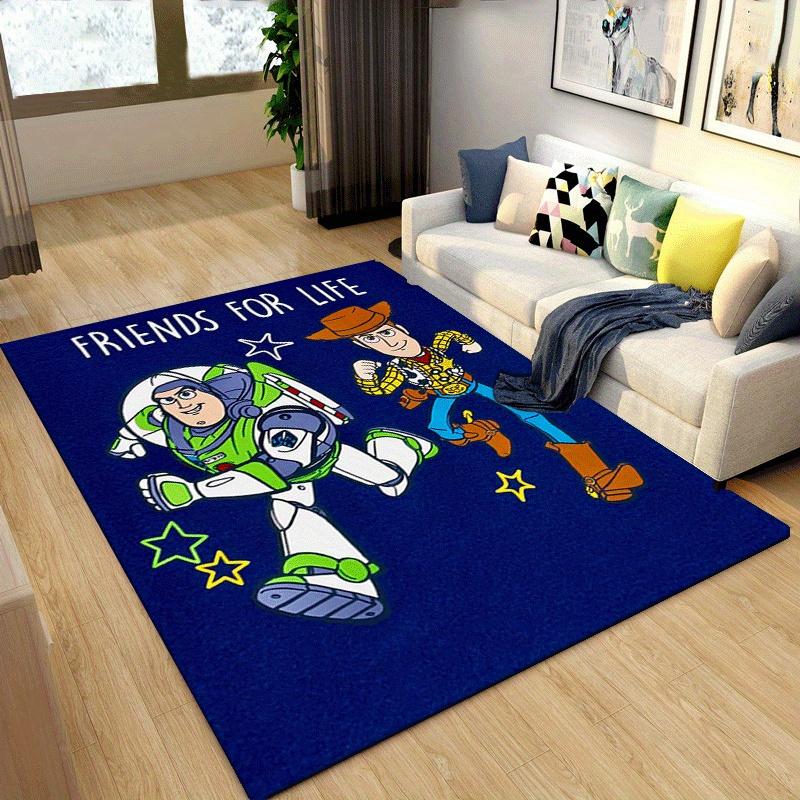 1pc Toy Story Pattern Area Rug Soft Flannel Floor Mat for Living Room,Office,Bedroom and Carpet,Sofa Coffee Table Floor Mat