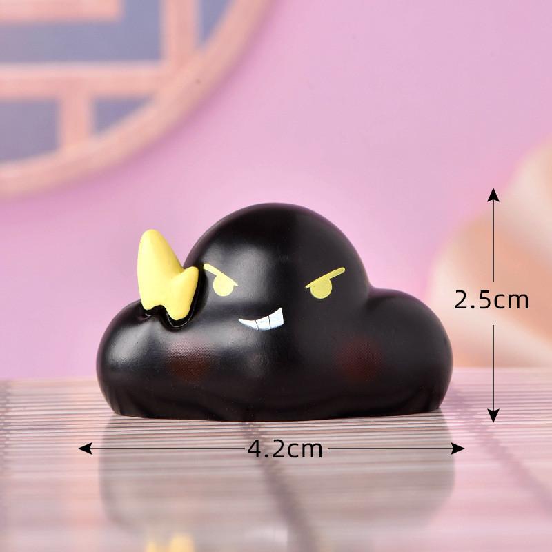

Food Miniature Landscape Model Toy Doll Mini Tabletop Accessories Decoration Cloud Black