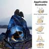 1pc. Fantasy Beauty and the Beast Garden Blanket, Home Decor, Office Throw, Outdoor Picnic Rug, Gift for Disney Fans (80x120cm)