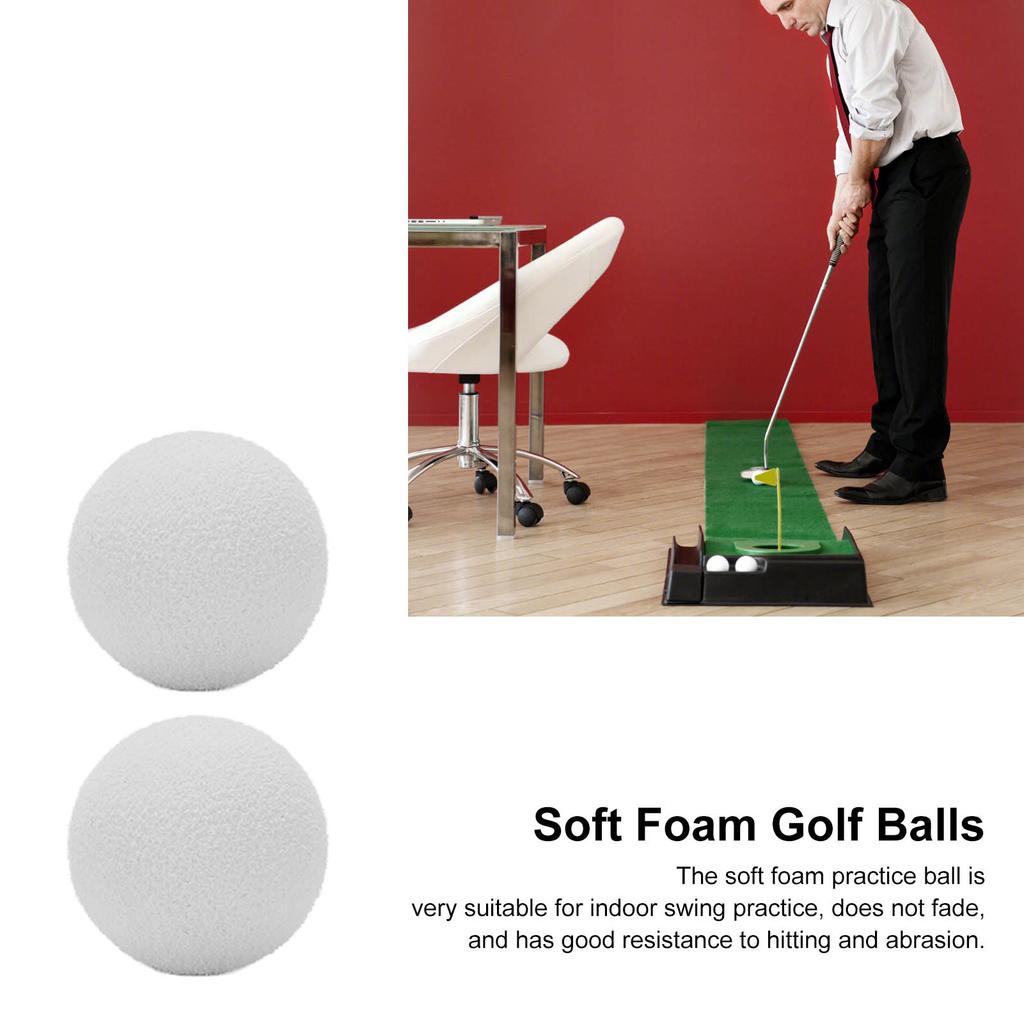 30 palline da golf in schiuma EVA da 21,5 mm, palline da golf in schiuma morbida per allenamento indoor e outdoor, bianco
