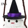 Spooky Interior Car Decoration Rearview Mirror Crochet Hanging Decoration, Knitting Grim Reaper Ghost Moon Star Snowman Ornament, Halloween