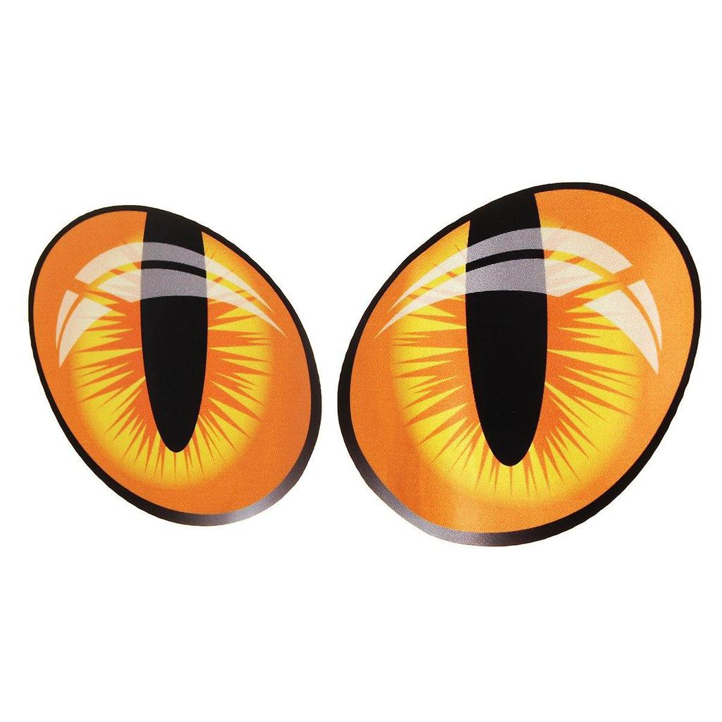 1Pair 3D Funny Reflective Cat Eyes Car Stickers Truck Head Engine Rearview Mirror Window