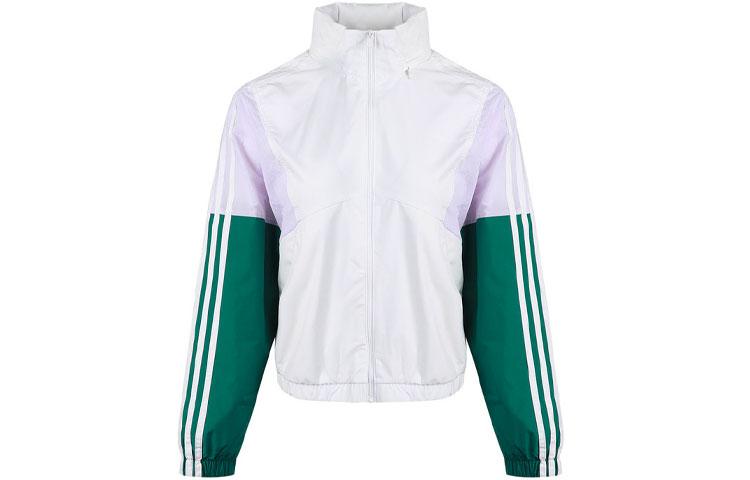 Adidas Neo Jackets Women s White/Forest Green Hooded Moderate Other GJ5353 L