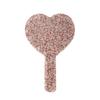 Shiny Love Heart Mirror Rhinestone Hand Cosmetic  Mirror Sweet Handheld Makeup Mirror  Girl
