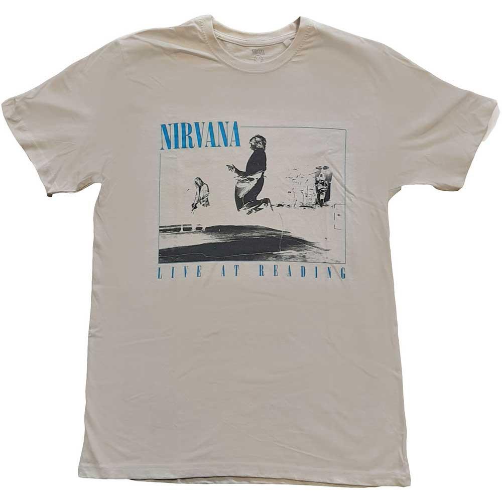 Men s Nirvana Live At Reading T-shirt Medium Sand 2XL