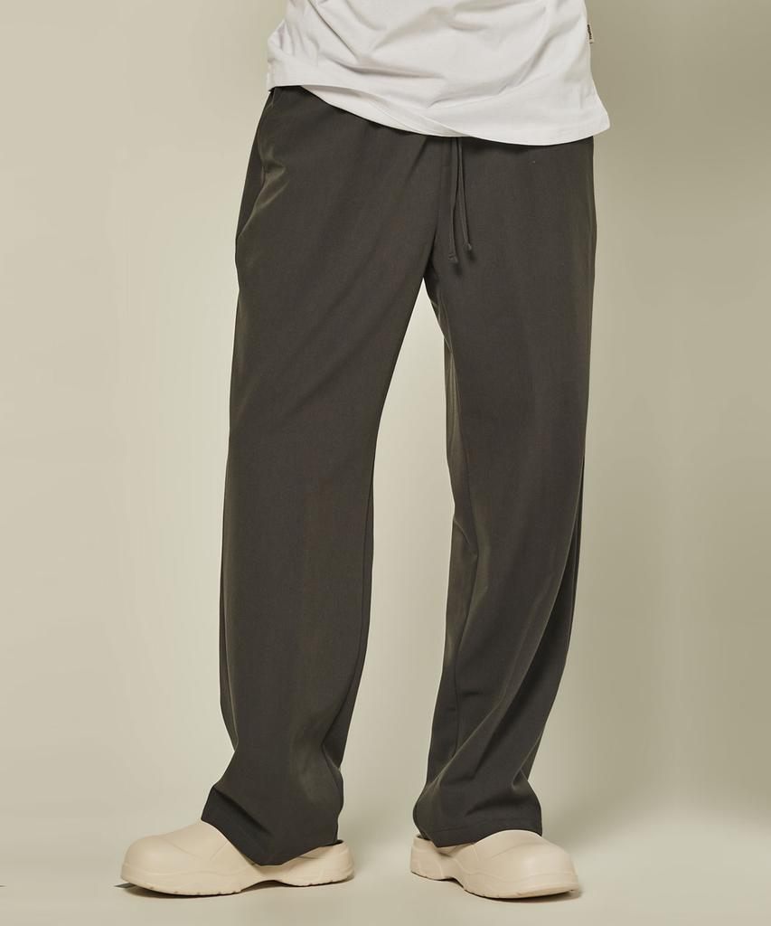 TRADCLUB Unisex Elastic Waist Semi-Wide Slacks