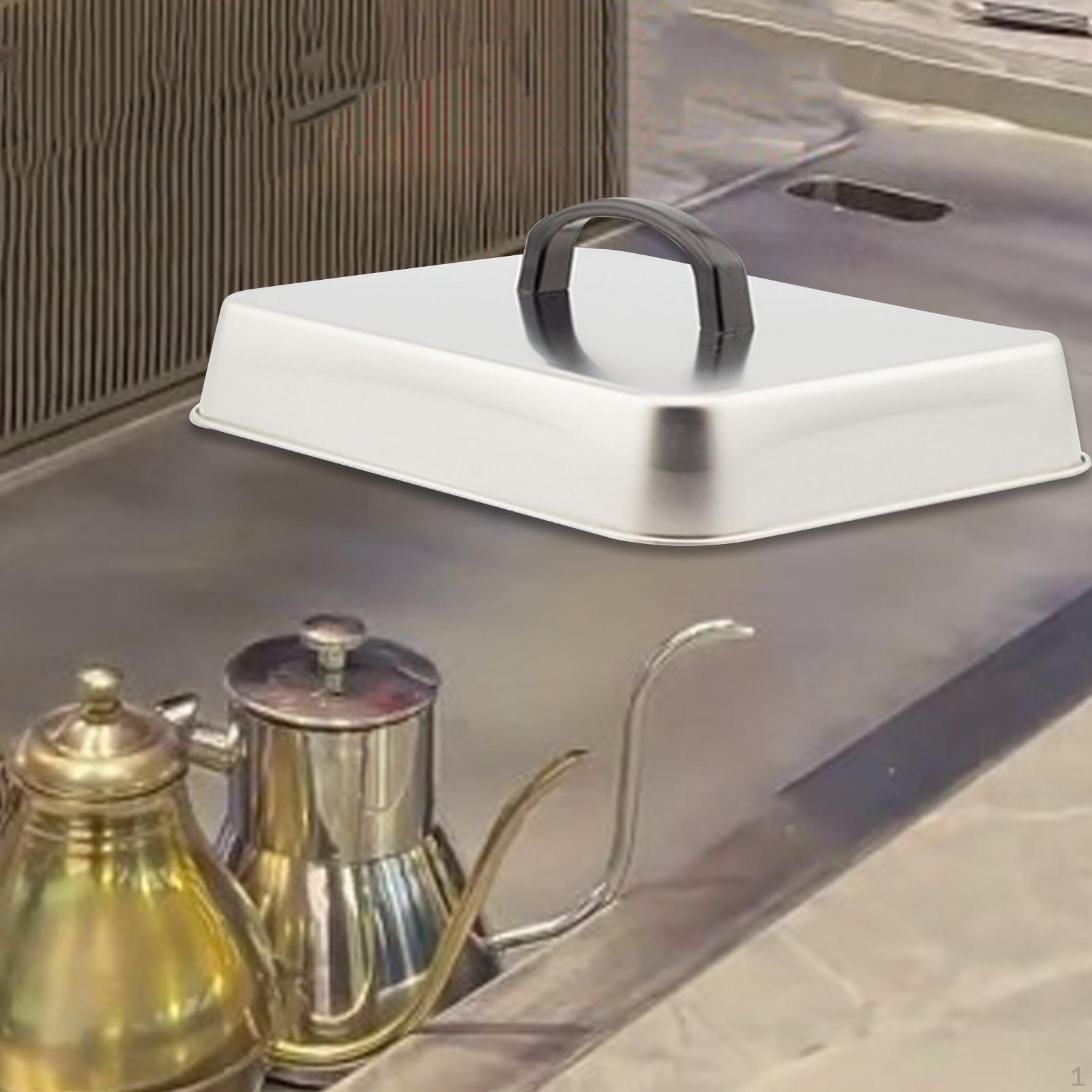 

Food Cover with Cheese Melting Dome, Designed for Grilling And Cooking 40cmx30cmx5cm