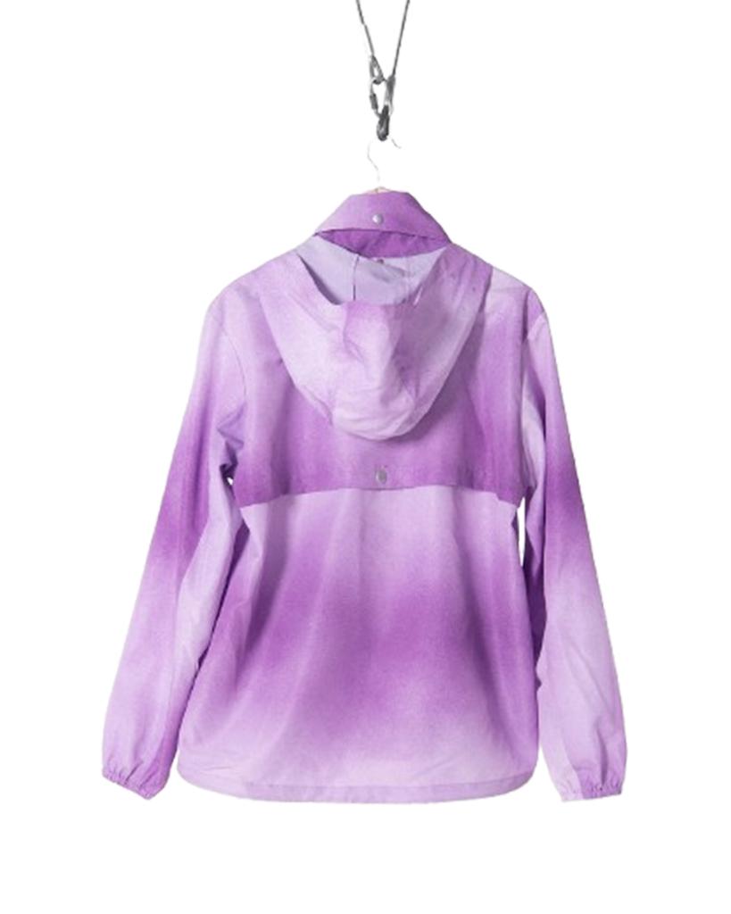 Themuseumvisitor Sprayed Printed Windbreaker (Purple)