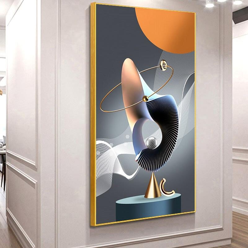 

Современный абстрактный золотой олень, свет, роскошные фольгированные линии, постеры, принты, холст, живопись, настенное искусство для гостиной, домашний декор, Cuadros 20x40cm No Frame ucla золотой