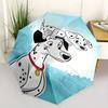 101 Dalmatian,Puppy Automatic Folding Umbrella   Simple 8 Rib Design, Bright Cartoon Pattern, Durable Iron Frame, Suitable For Travel, Outdo