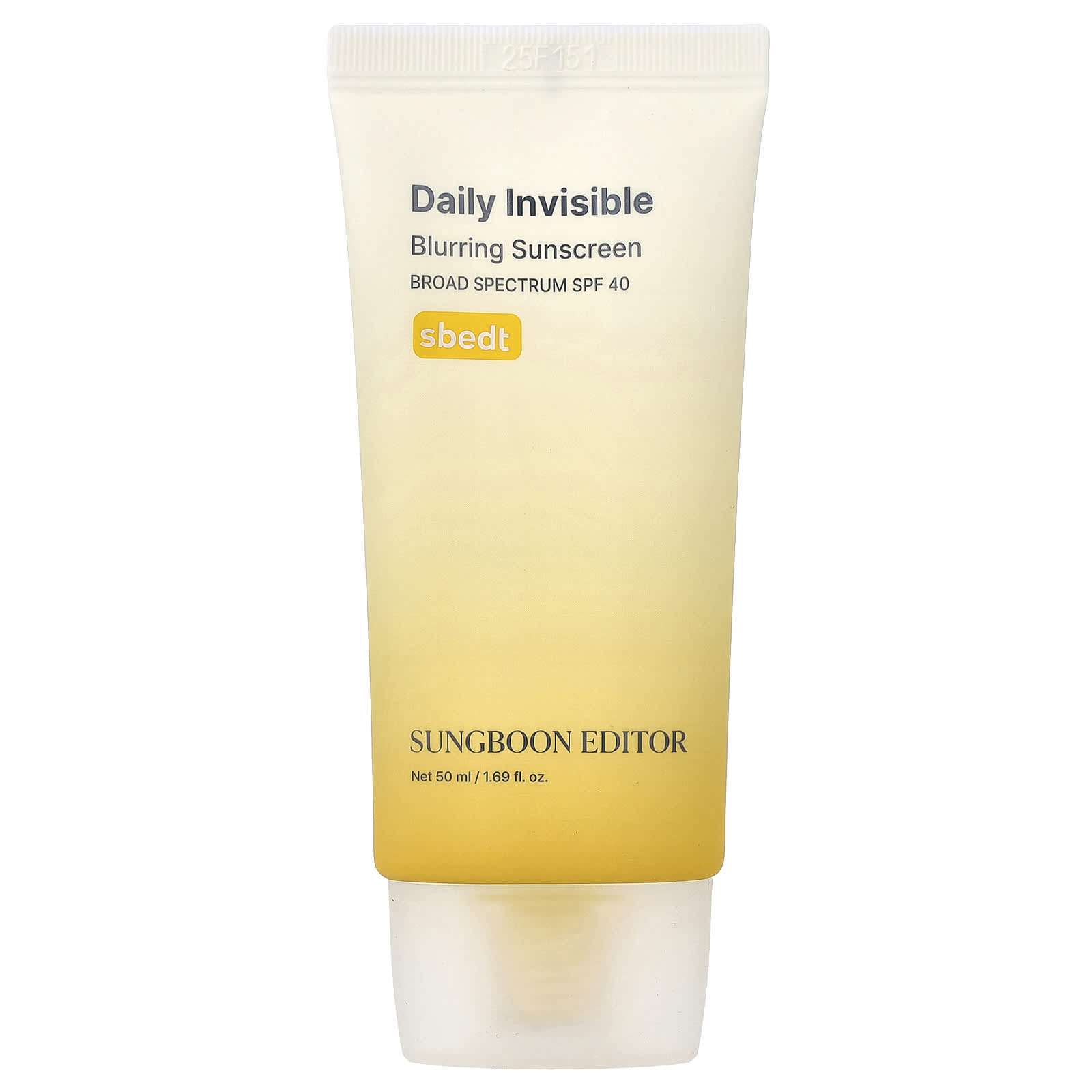 Sungboon Editor, Daily Invisible, Blurring Sunscreen, SPF 40, 50ml (1.69 fl oz)