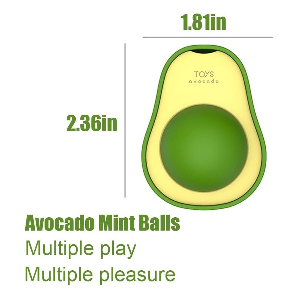 Avocado Catnip Wall Ball Cat Toys Catnip,Snack Healthy Rotatable Treats Toys Kitten Playing Toy,Edible Cat Mint Licking Ball(Catnip & Gall Fruit)