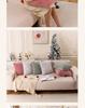 Diamond Check Jacquard Plush Christmas Pillowcase - Decorative Cushion Cover for Living Room, Bedroom, Sofa