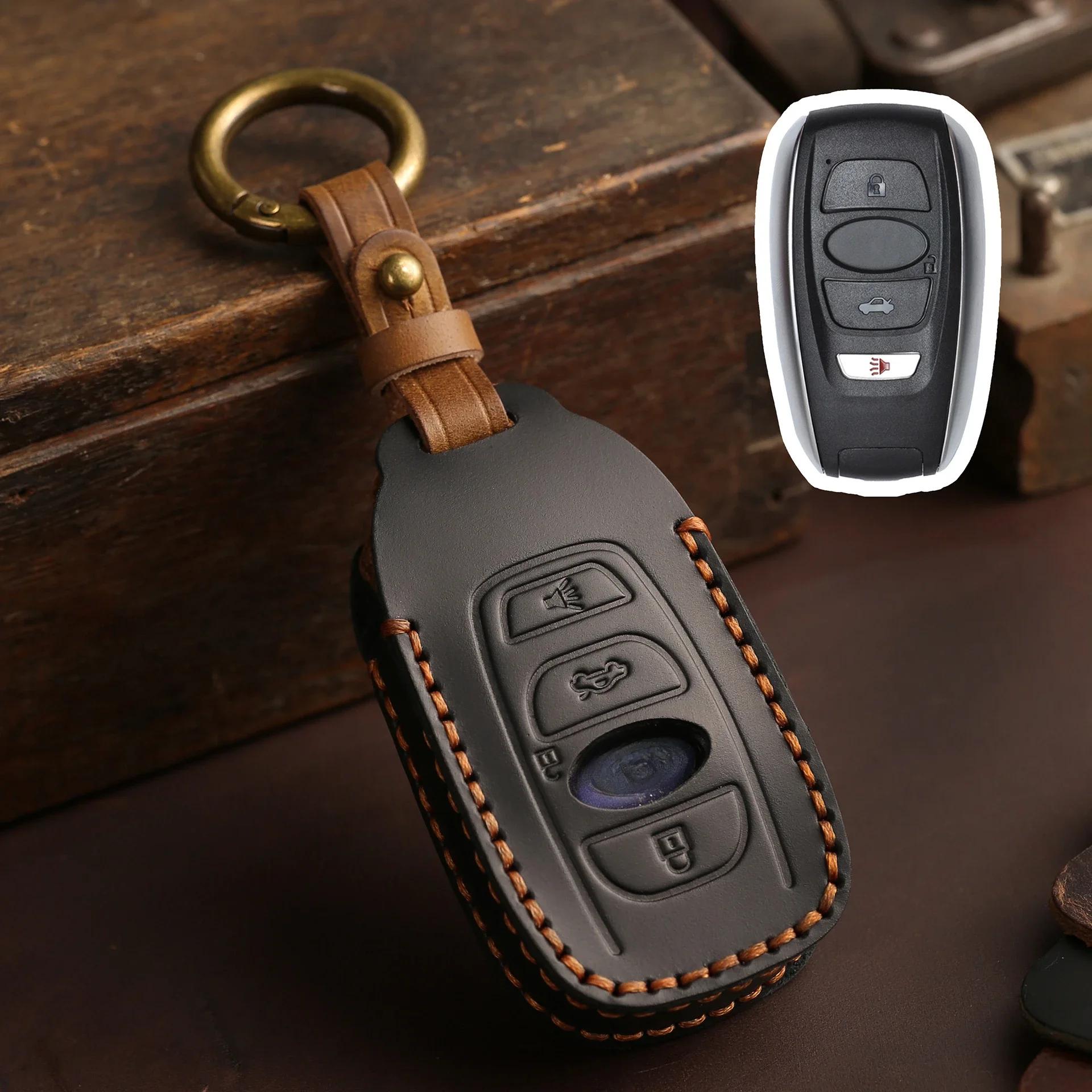 

Leather Protector Set for Subaru BRZ XV SV Forester Legacy Outback Crosstrek Impreza WRX Car Key Case Cover smart keyless remote
