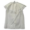 DRAWER 6521-299-0995 White Cotton Voile Frill Sleeveless Blouse tops 38 whiteUsed