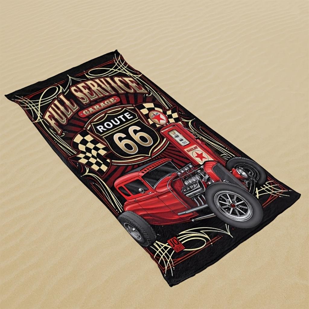 1pcs Vintage Car Pattern Beach Towel,Suitable for Beach,Swimming Pool,Bathroom,Multi-purpose Beach Towel, Beach Towel