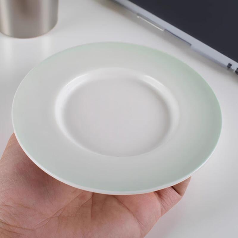 Lu Fenglai Suet Jade Coffee Cup and Saucer Set