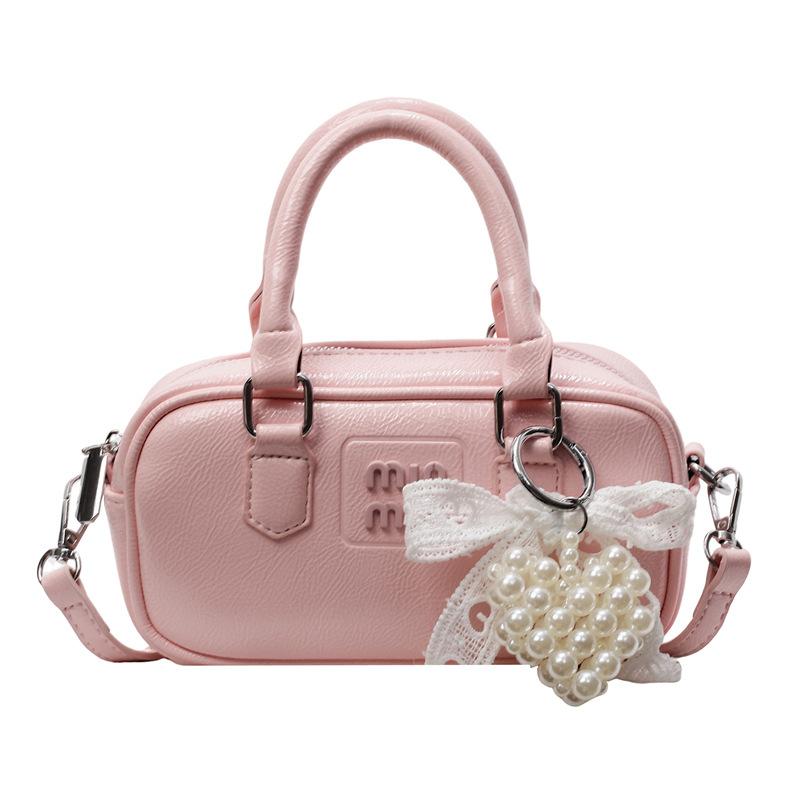 Niche casual messenger bag new fashion shoulder bag feeling hand carry bowling women's bag handbag bag