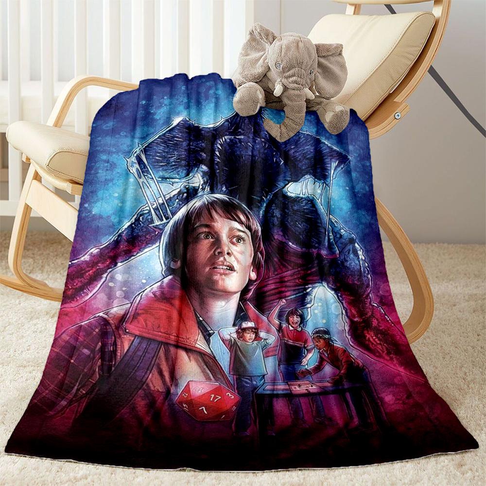 Stranger Things  Blanket Suitable for sofas,travel, living rooms also a good gift for friends and family Suitable for all seasons.