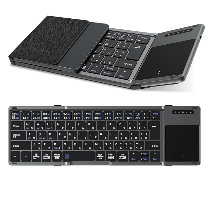 

EWIN wireless keyboard bluetooth keyboard foldable keyboard Android version compact full size JIS Japanese array Equipped with touchpad Smartphone