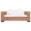 VidaXL 2-Seater Garden Sofa Woven Resin Patio Furniture Outdoor Sofa Garden Furniture Terrace Courtyard Living Room 276350