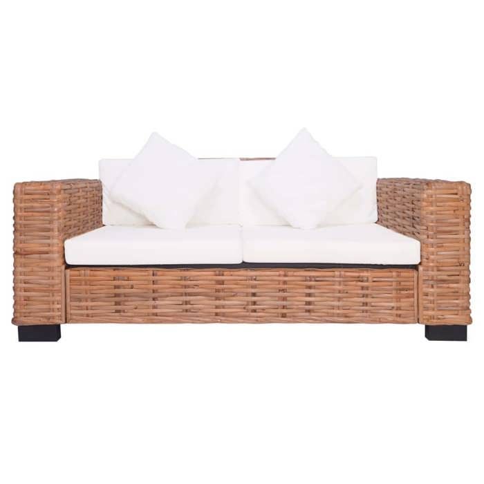 VidaXL 2-Seater Garden Sofa Woven Resin Patio Furniture Outdoor Sofa Garden Furniture Terrace Courtyard Living Room 276350