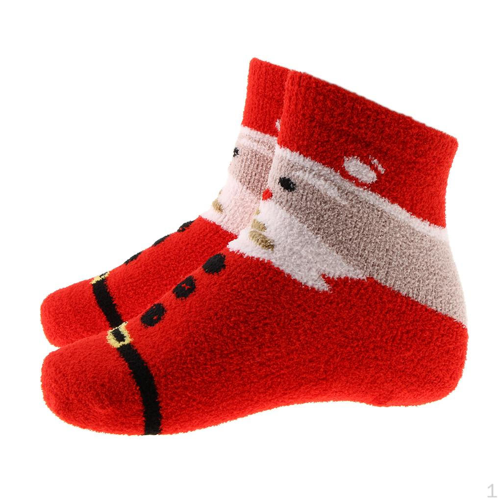 1 Pair Ladies Festive Christmas Novelty Socks Men Santa Red Santa