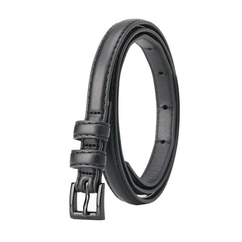 All-match Candy Color Small Women's Waistband High-end Thin Good-looking Belt with Alloy Pin Buckle Decoration for Dress Pants