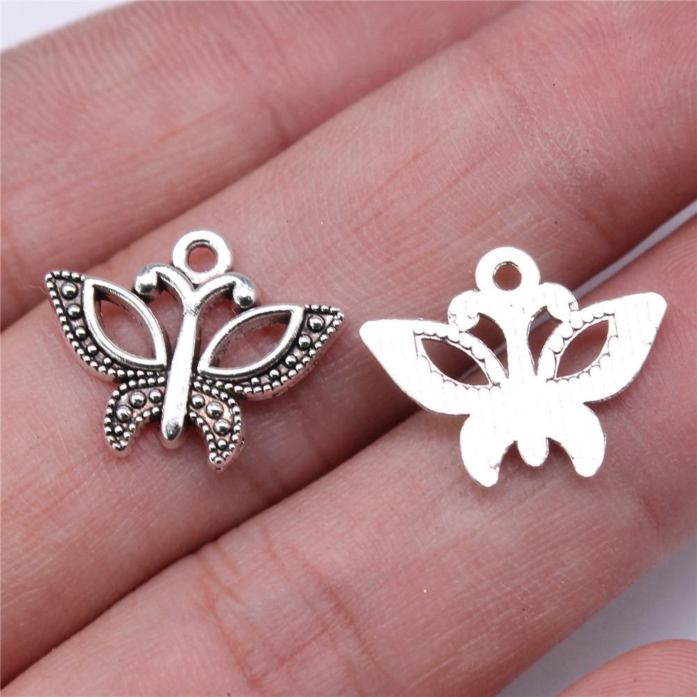 Charms Small Butterfly Pendants Wedding Jewelry Findings ZC114