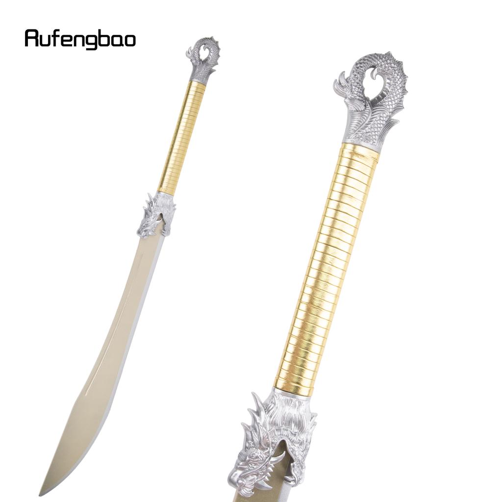 White Yellow Wooden Sword Fashion Wood Machete Decorative Cospaly Sword Halloween Mace Crutch Wand Crosier Sword 106cm