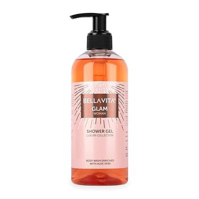 Luxury Glam Woman Body Wash Refreshing Shower Gel for Deep Cleansing, Hydrating, Moisturising, Softer & Smoother Skin with Aloe Vera 500 Ml