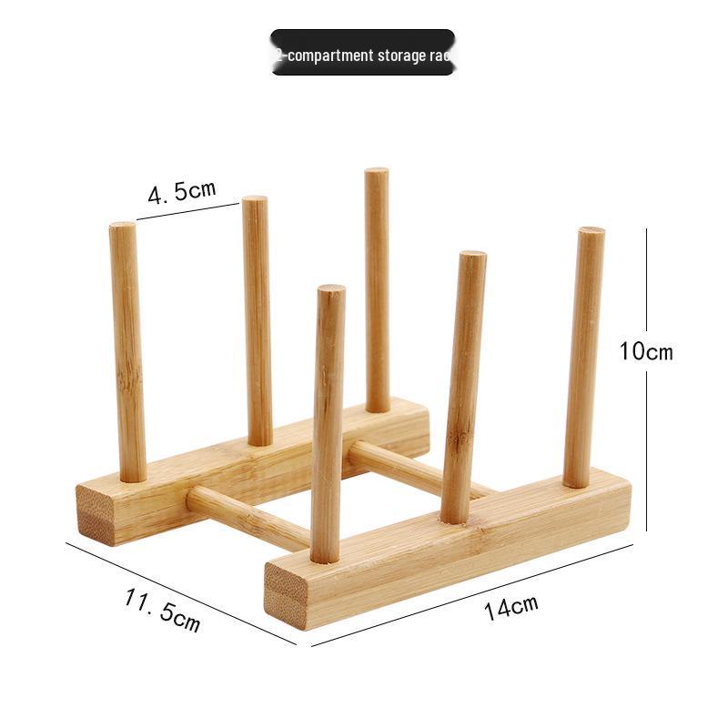 Bamboo Dish Drainer & Cup Holder: Creative Kitchen Storage Rack