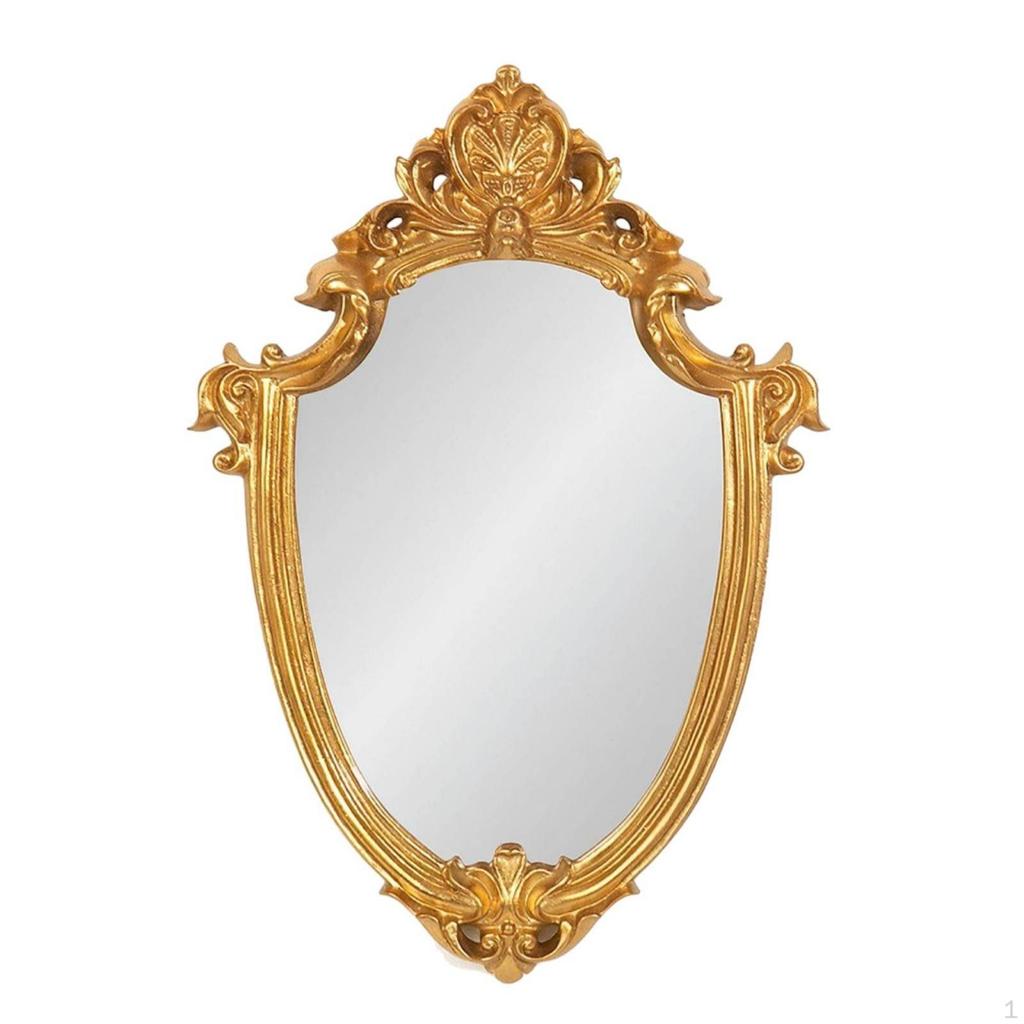Mirror with Carved Frame Ornate Heraldic Gilded for Homeowners, Interior Designers, Living