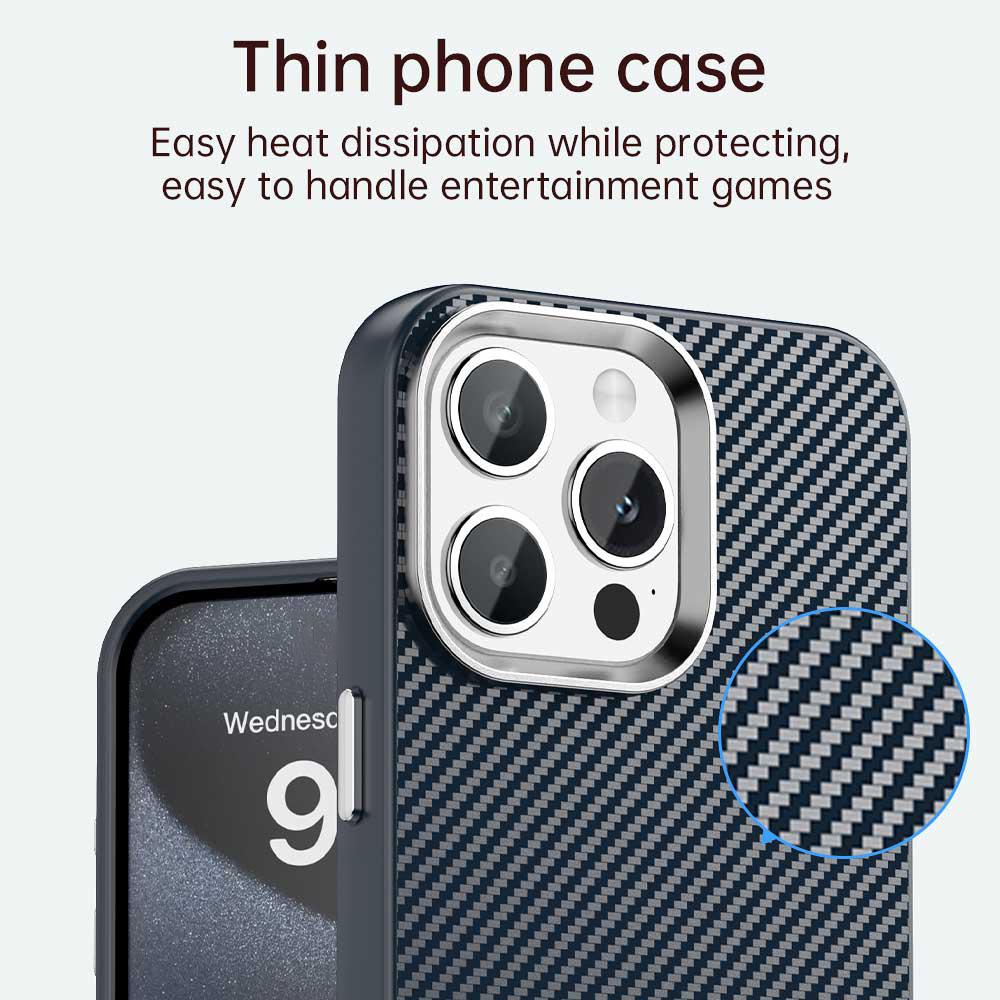 For iPhone 13 Pro Case Cell Phone Hybrid Back Cover Carbon Fiber Texture
