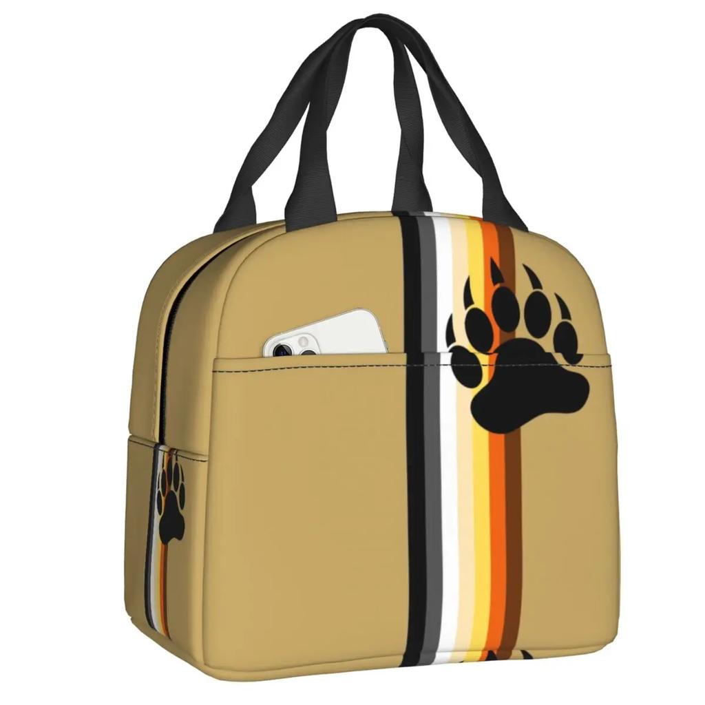 Gay Pride Flag Drip Design Insulated Lunch Bag Women Resuable LGBT Rainbow Lesbian Thermal Cooler Lunch Box Office Picnic Travel