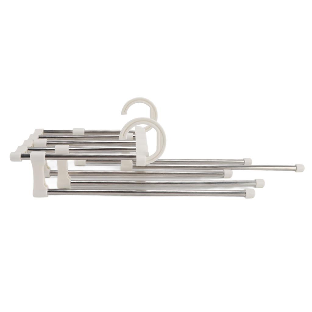 Stainless Steel Pants Hanger Foldable Multi Layer Clothes Hanger for Pants Trousers Ties Scarf