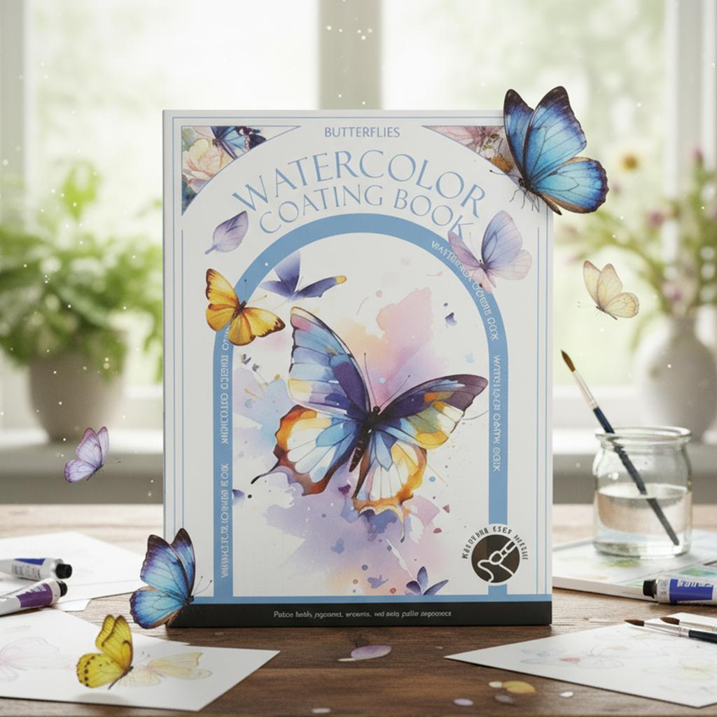 Watercolor Coloring Book with 12 Colors Paint Cakes and Brush Watercolor Painting Set for Adults Beginners Art Supplies