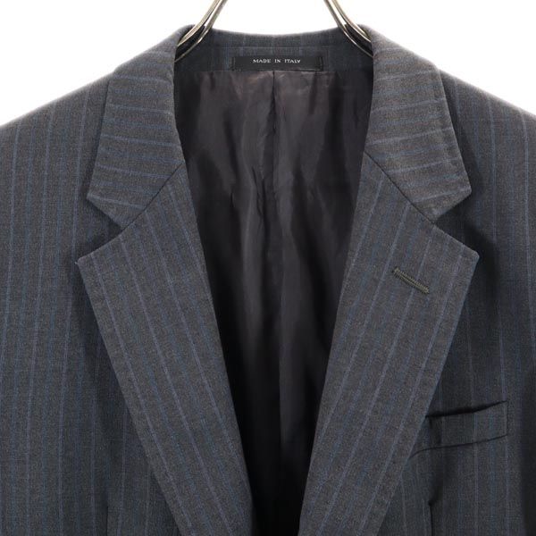 Emporio Armani Vlněné sako s proužkem Made in Italy Šedé Pánské Použité